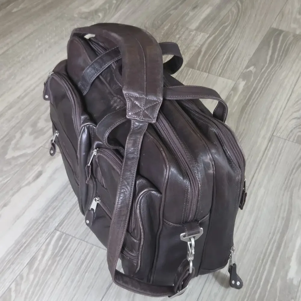 Canyon Outback Leather Goods Briefcase Brown messenger-style hand-assembled